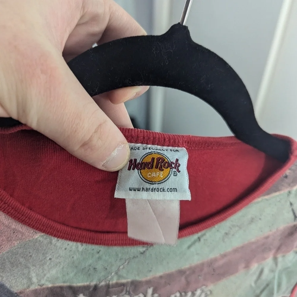 Vintage Hard Rock Cafe Cleveland Biker Cutoff Tank Top Approximate Size Small - Picture 5 of 5